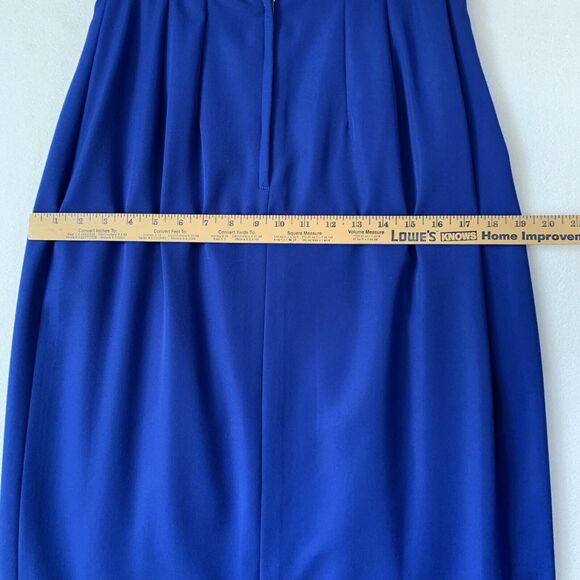 Worthington Skirt Blazer Suit Women 10 Blue 2 Piece Career Office Corp Grandma - Picture 13 of 16